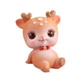 Deer Miniature Figurine Desktop Ornament for Entrance Fireplace Cabinet Style C