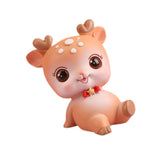 Deer Miniature Figurine Desktop Ornament for Entrance Fireplace Cabinet Style C