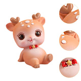 Deer Miniature Figurine Desktop Ornament for Entrance Fireplace Cabinet Style C