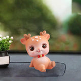 Deer Miniature Figurine Desktop Ornament for Entrance Fireplace Cabinet Style C