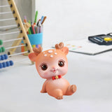 Deer Miniature Figurine Desktop Ornament for Entrance Fireplace Cabinet Style C