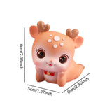 Deer Miniature Figurine Desktop Ornament for Entrance Fireplace Cabinet Style D