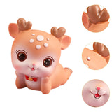 Deer Miniature Figurine Desktop Ornament for Entrance Fireplace Cabinet Style D