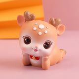 Deer Miniature Figurine Desktop Ornament for Entrance Fireplace Cabinet Style D