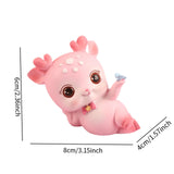 Mini Deer Statue Cute Cartoon Animal Sculpture for Office Cabinet Shelf Style A