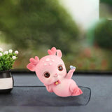 Mini Deer Statue Cute Cartoon Animal Sculpture for Office Cabinet Shelf Style A