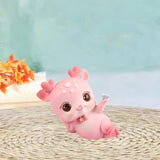 Mini Deer Statue Cute Cartoon Animal Sculpture for Office Cabinet Shelf Style A