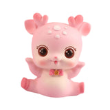 Mini Deer Statue Cute Cartoon Animal Sculpture for Office Cabinet Shelf Style B