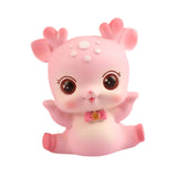 Mini Deer Statue Cute Cartoon Animal Sculpture for Office Cabinet Shelf Style B