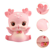Mini Deer Statue Cute Cartoon Animal Sculpture for Office Cabinet Shelf Style B