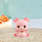 Mini Deer Statue Cute Cartoon Animal Sculpture for Office Cabinet Shelf Style B