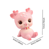 Mini Deer Statue Cute Cartoon Animal Sculpture for Office Cabinet Shelf Style C