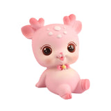 Mini Deer Statue Cute Cartoon Animal Sculpture for Office Cabinet Shelf Style C