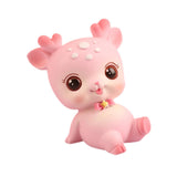 Mini Deer Statue Cute Cartoon Animal Sculpture for Office Cabinet Shelf Style C