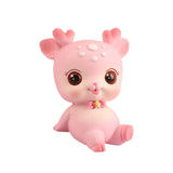 Mini Deer Statue Cute Cartoon Animal Sculpture for Office Cabinet Shelf Style C
