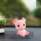 Mini Deer Statue Cute Cartoon Animal Sculpture for Office Cabinet Shelf Style C