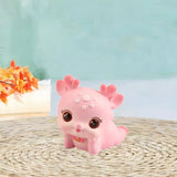 Mini Deer Statue Cute Cartoon Animal Sculpture for Office Cabinet Shelf Style D