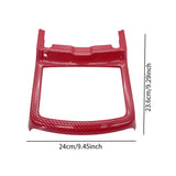 Water Cup Holder Frame Trim Cover Decor Replacement for Dodge 2016-2021 Red Carbon Fiber
