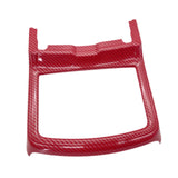 Water Cup Holder Frame Trim Cover Decor Replacement for Dodge 2016-2021 Red Carbon Fiber