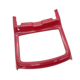 Water Cup Holder Frame Trim Cover Decor Replacement for Dodge 2016-2021 Red Carbon Fiber
