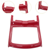 Water Cup Holder Frame Trim Cover Decor Replacement for Dodge 2016-2021 Red Carbon Fiber
