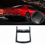 Water Cup Holder Frame Trim Cover Decor Replacement for Dodge 2016-2021 Black Carbon Fiber