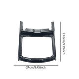 Water Cup Holder Frame Trim Cover Decor Replacement for Dodge 2016-2021 Black Carbon Fiber