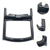 Water Cup Holder Frame Trim Cover Decor Replacement for Dodge 2016-2021 Black Carbon Fiber