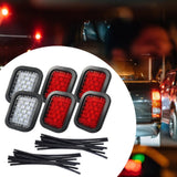 6Pcs Generic Trailer Hitch Light Kit Mount Replace Night Driving Turn Lights