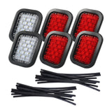 6Pcs Generic Trailer Hitch Light Kit Mount Replace Night Driving Turn Lights