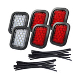 6Pcs Generic Trailer Hitch Light Kit Mount Replace Night Driving Turn Lights