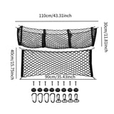 Car Cargo Net Practical Wear Resistant Car Trunk Cargo Net Cargo Storage Net 90x40cm double layer