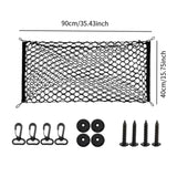 Generic Car Rear Cargo Net Easy to Use Car Trunk Cargo Net Trunk Storage Net 90cmx40cm
