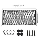 Generic Car Rear Cargo Net Easy to Use Car Trunk Cargo Net Trunk Storage Net 110cmx40cm