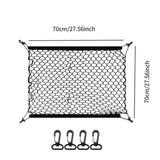 Generic Car Rear Cargo Net Easy to Use Car Trunk Cargo Net Trunk Storage Net 70cmx70cm