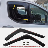 Window Visor Wind Deflector for Ford Transit Tourneo Custom
