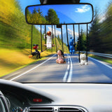 5Pcs Swinging Car Hanging Ornament Decorative for Outdoor Porch Indoor