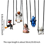 5Pcs Swinging Car Hanging Ornament Decorative for Outdoor Porch Indoor