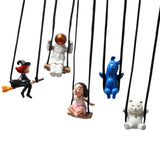 5Pcs Swinging Car Hanging Ornament Decorative for Outdoor Porch Indoor