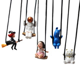 5Pcs Swinging Car Hanging Ornament Decorative for Outdoor Porch Indoor