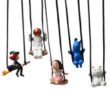 5Pcs Swinging Car Hanging Ornament Decorative for Outdoor Porch Indoor