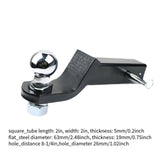 Maxbell Trailer Hitch Ball Mount Steel with 2" Receiver Tube for Vehicle RV SUV