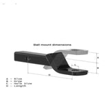 Maxbell Trailer Hitch Ball Mount Steel with 2" Receiver Tube for Vehicle RV SUV