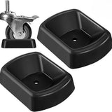Maxbell 2 Pieces Rubber Trailer Wheel Chock for 6inch Caster Black Professional