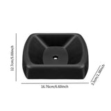 Maxbell 2 Pieces Rubber Trailer Wheel Chock for 6inch Caster Black Professional
