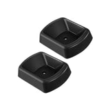 Maxbell 2 Pieces Rubber Trailer Wheel Chock for 6inch Caster Black Professional
