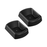 Maxbell 2 Pieces Rubber Trailer Wheel Chock for 6inch Caster Black Professional