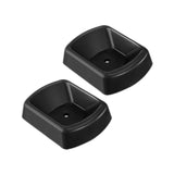Maxbell 2 Pieces Rubber Trailer Wheel Chock for 6inch Caster Black Professional