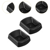 Maxbell 2 Pieces Rubber Trailer Wheel Chock for 6inch Caster Black Professional