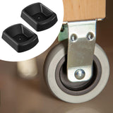 Maxbell 2 Pieces Rubber Trailer Wheel Chock for 6inch Caster Black Professional